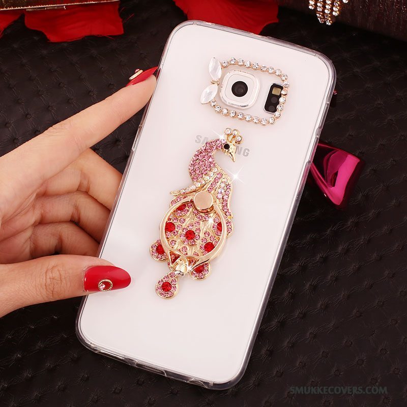 Etui Samsung Galaxy S7 Edge Strass Rød Tynd, Cover Samsung Galaxy S7 Edge Beskyttelse Ring