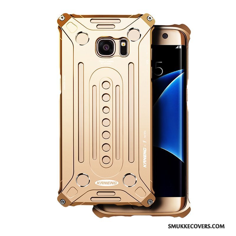 Etui Samsung Galaxy S7 Edge Tasker Guld Telefon, Cover Samsung Galaxy S7 Edge Beskyttelse Hård Anti-fald