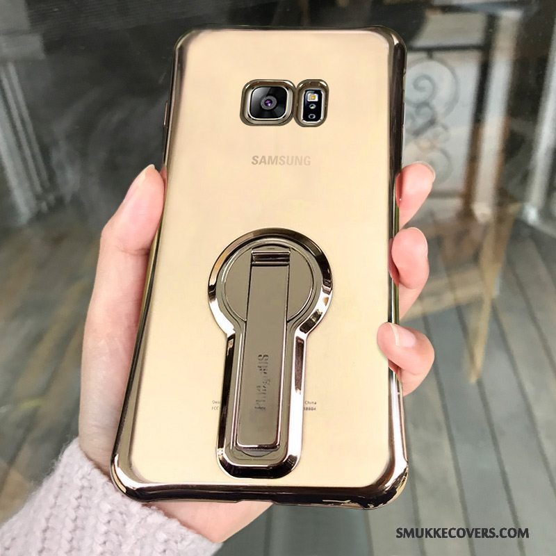 Etui Samsung Galaxy S7 Edge Tasker Guld Telefon, Cover Samsung Galaxy S7 Edge Silikone Anti-fald