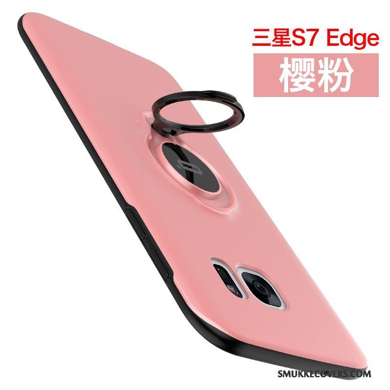 Etui Samsung Galaxy S7 Edge Tasker Magnetisk Telefon, Cover Samsung Galaxy S7 Edge Support Ring Hård