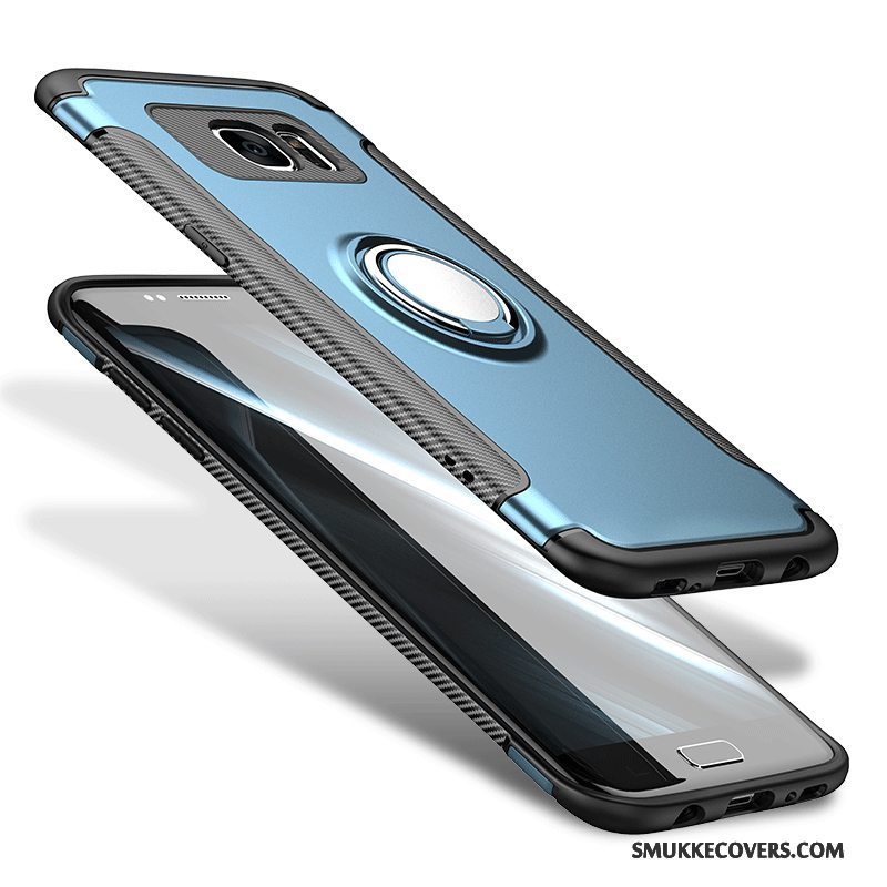 Etui Samsung Galaxy S7 Edge Tasker Telefonanti-fald, Cover Samsung Galaxy S7 Edge Kreativ Trend Blå