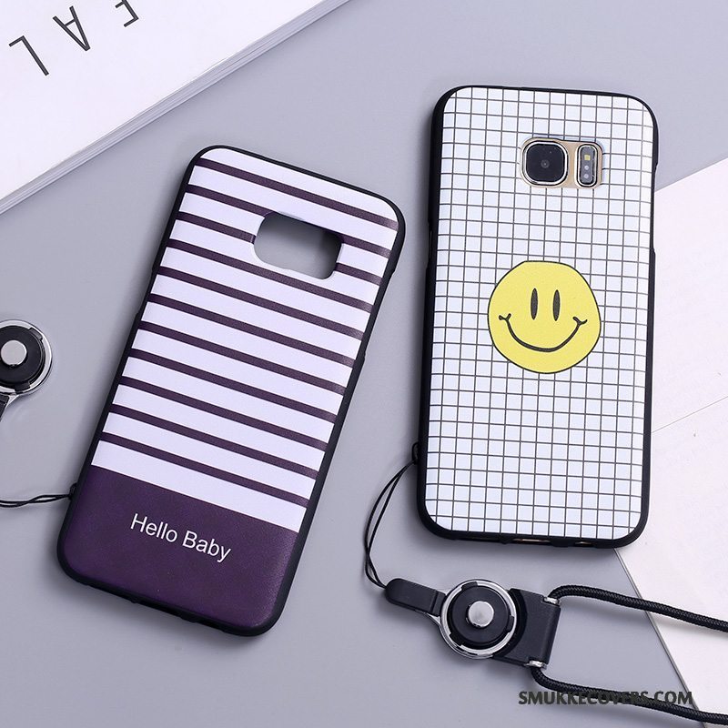 Etui Samsung Galaxy S7 Kreativ Hængende Ornamenter Hvid, Cover Samsung Galaxy S7 Silikone Anti-fald Trend