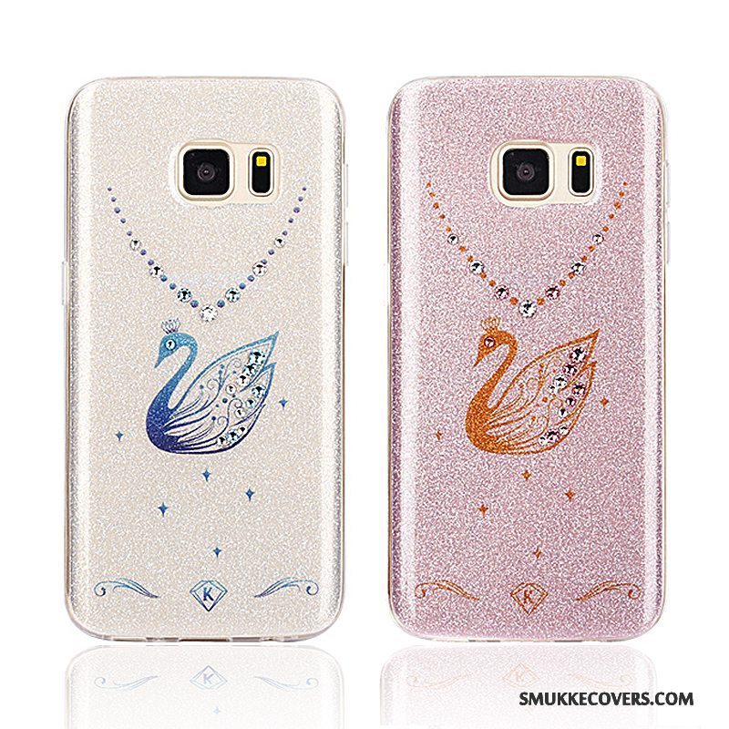 Etui Samsung Galaxy S7 Luksus Telefontrendy, Cover Samsung Galaxy S7 Tasker Guld Anti-fald