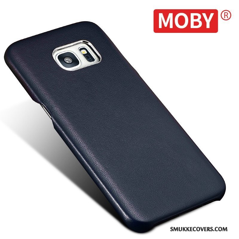 Etui Samsung Galaxy S7 Læder Business Mørkeblå, Cover Samsung Galaxy S7 Beskyttelse