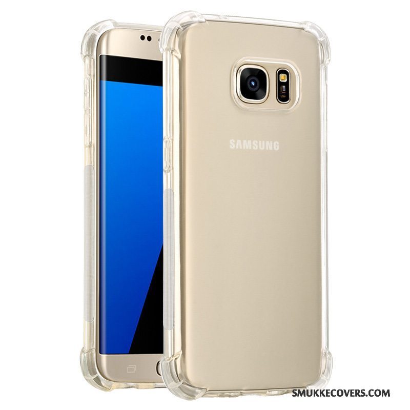 Etui Samsung Galaxy S7 Silikone Hvid Gennemsigtig, Cover Samsung Galaxy S7 Beskyttelse Trend Anti-fald