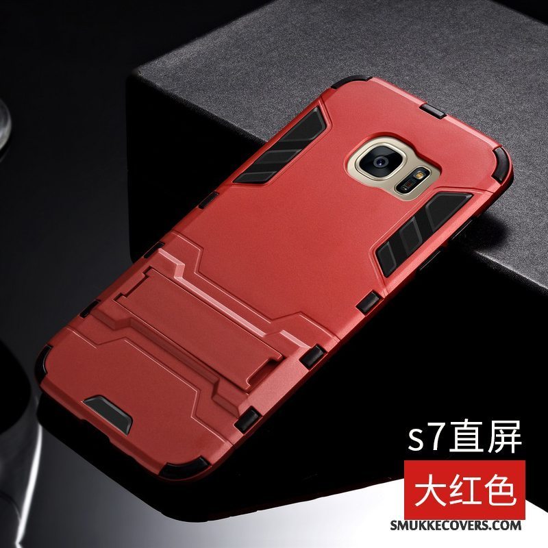 Etui Samsung Galaxy S7 Silikone Rød Trend, Cover Samsung Galaxy S7 Beskyttelse Telefonhård