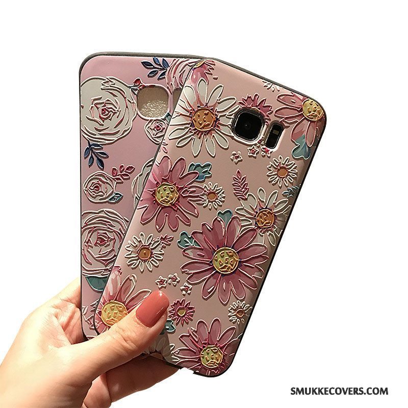 Etui Samsung Galaxy S7 Support Sort Telefon, Cover Samsung Galaxy S7 Tasker Nubuck Af Personlighed
