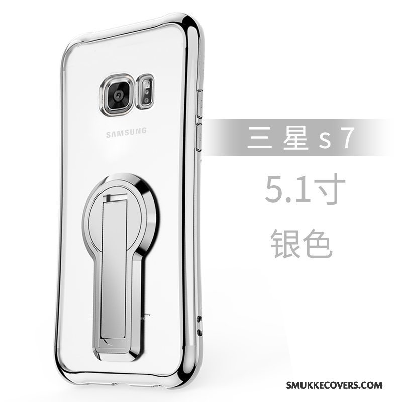 Etui Samsung Galaxy S7 Tasker Anti-fald Sølv, Cover Samsung Galaxy S7 Silikone Telefon