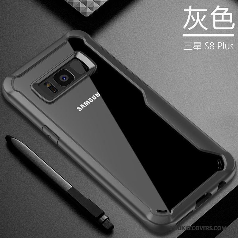 Etui Samsung Galaxy S8+ Beskyttelse Dyb Farve Gennemsigtig, Cover Samsung Galaxy S8+ Silikone Grå Telefon