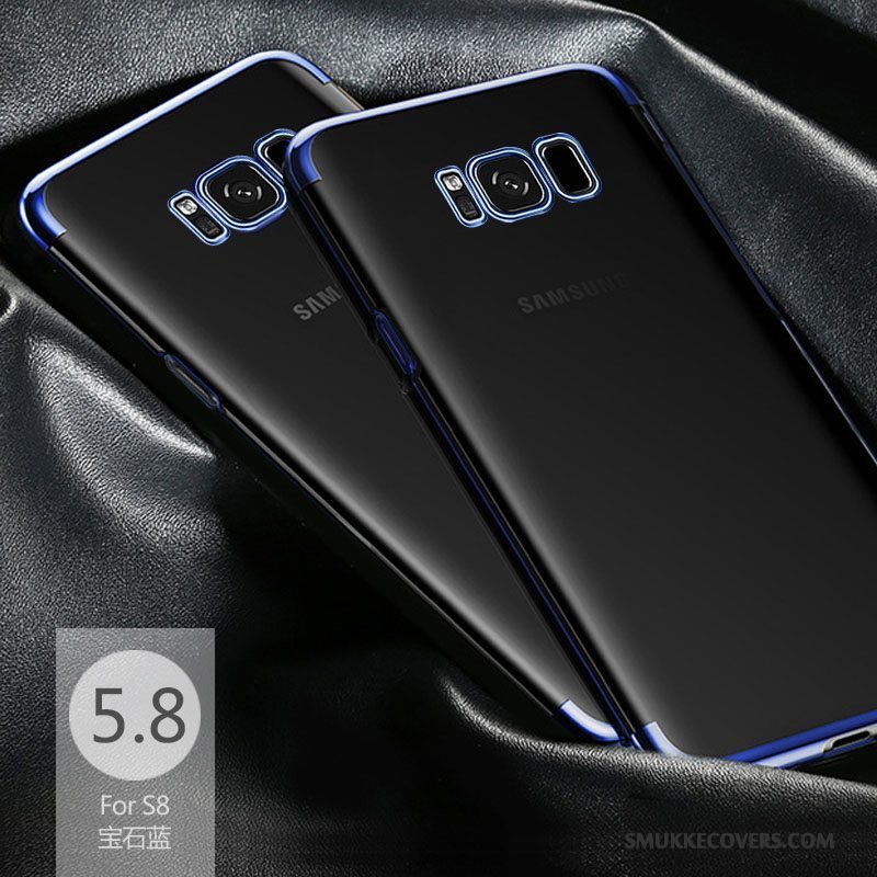 Etui Samsung Galaxy S8 Blød Mørkeblå Anti-fald, Cover Samsung Galaxy S8 Silikone Telefongennemsigtig