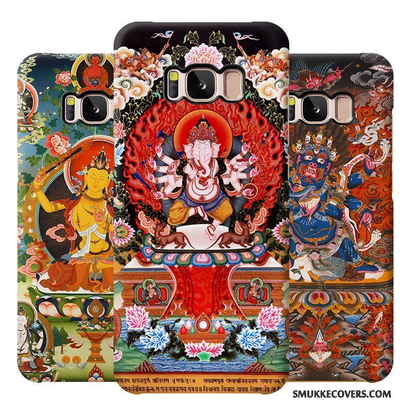 Etui Samsung Galaxy S8 Farve Kunst Buddha, Cover Samsung Galaxy S8 Telefonnubuck