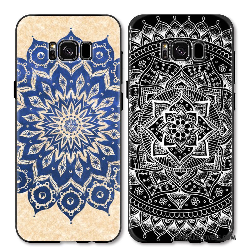 Etui Samsung Galaxy S8 Kreativ Simple Af Personlighed, Cover Samsung Galaxy S8 Relief Blomster Telefon