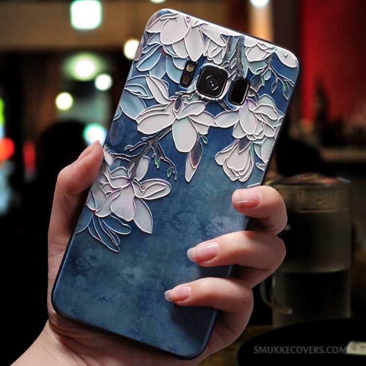Etui Samsung Galaxy S8 Kreativ Telefonhængende Ornamenter, Cover Samsung Galaxy S8 Blød Af Personlighed Mørkeblå