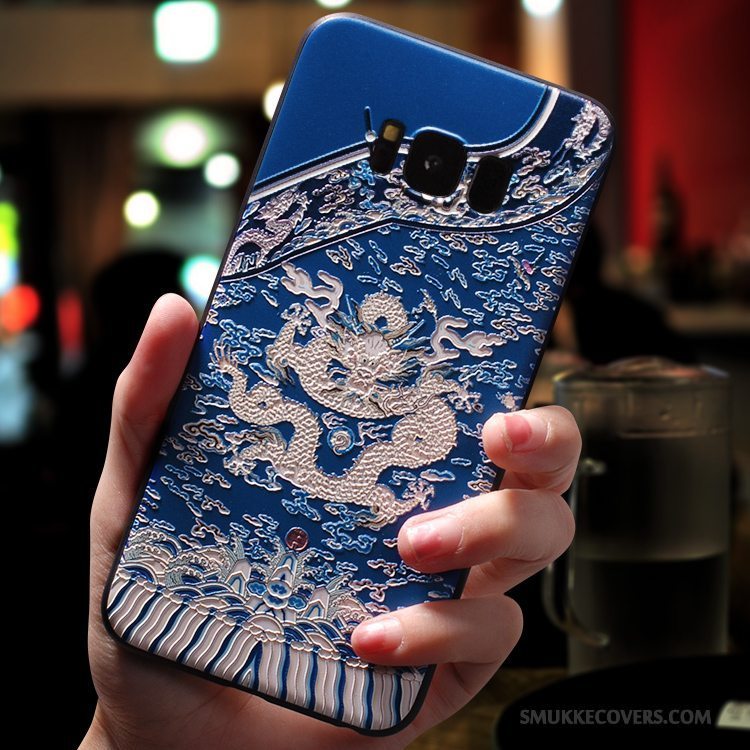 Etui Samsung Galaxy S8 Kreativ Trend Elskeren, Cover Samsung Galaxy S8 Silikone Cyan Anti-fald