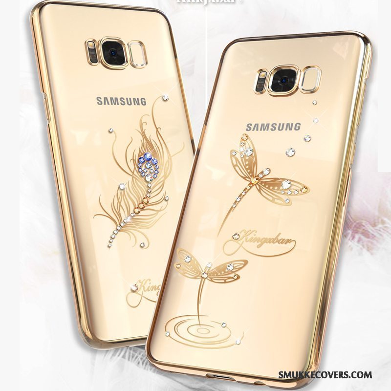 Etui Samsung Galaxy S8+ Luksus Gennemsigtig Telefon, Cover Samsung Galaxy S8+ Tasker Anti-fald Guld