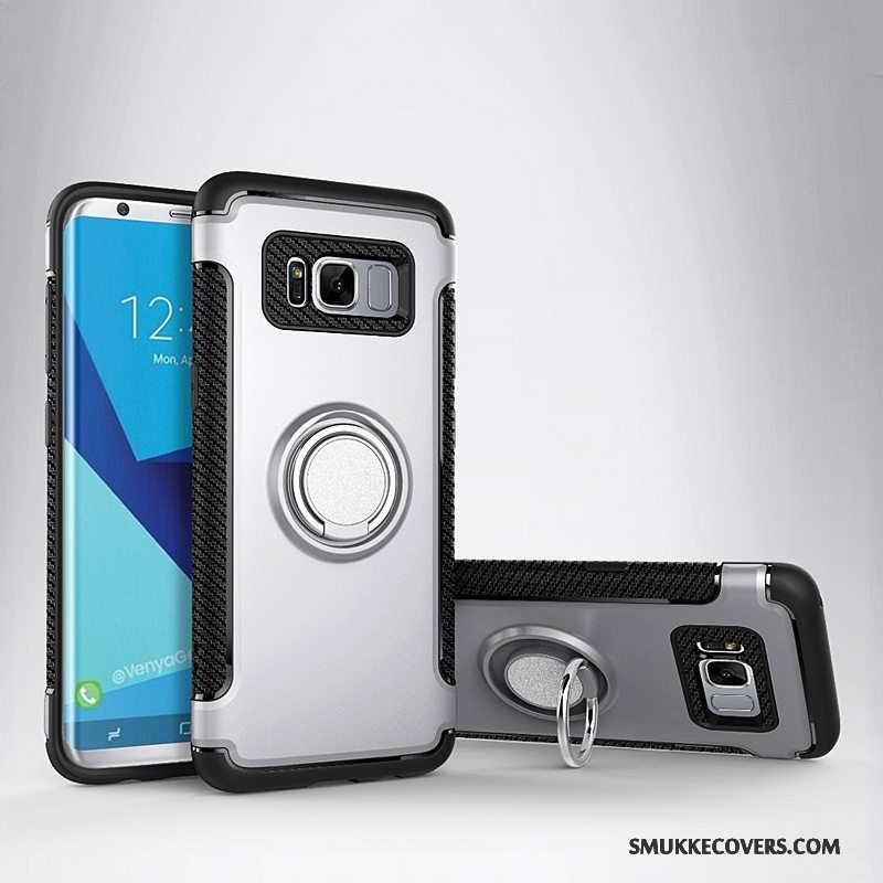 Etui Samsung Galaxy S8+ Læder Bil Ring, Cover Samsung Galaxy S8+ Support Anti-fald Magnetisk