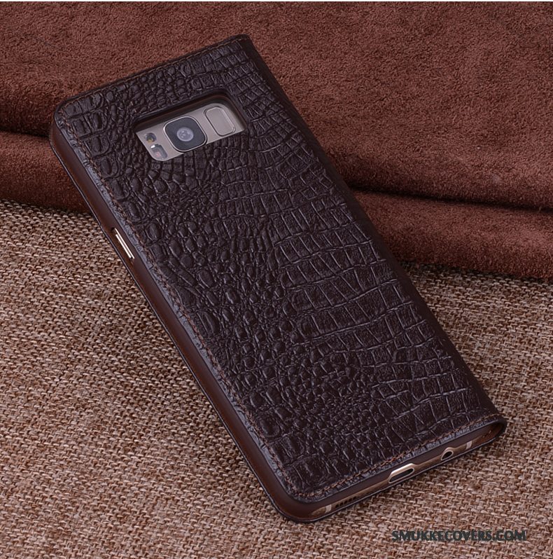 Etui Samsung Galaxy S8+ Læder Brun Telefon, Cover Samsung Galaxy S8+ Beskyttelse