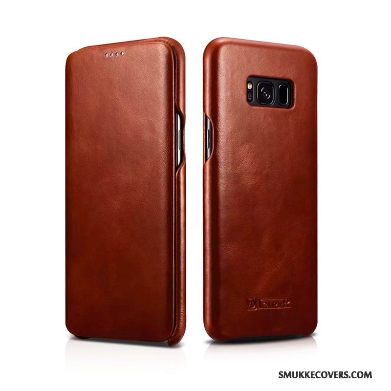 Etui Samsung Galaxy S8 Læder Mesh Telefon, Cover Samsung Galaxy S8 Beskyttelse