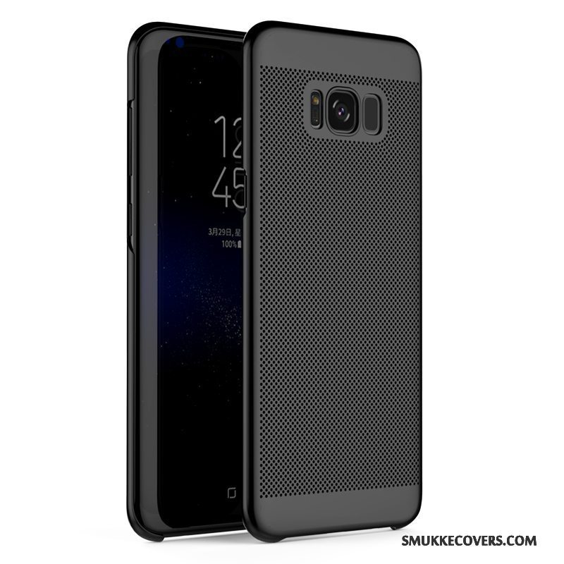 Etui Samsung Galaxy S8 Silikone Nubuck Hård, Cover Samsung Galaxy S8 Beskyttelse Sort Tynd