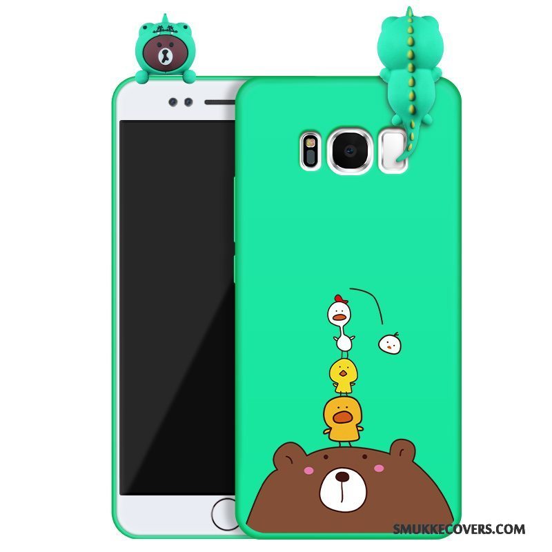 Etui Samsung Galaxy S8 Silikone Ny Anti-fald, Cover Samsung Galaxy S8 Cartoon Grøn Telefon