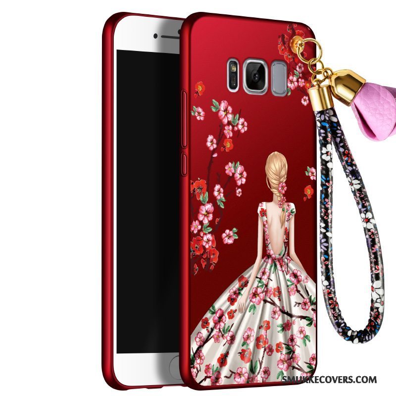 Etui Samsung Galaxy S8 Silikone Telefonanti-fald, Cover Samsung Galaxy S8 Beskyttelse Rød