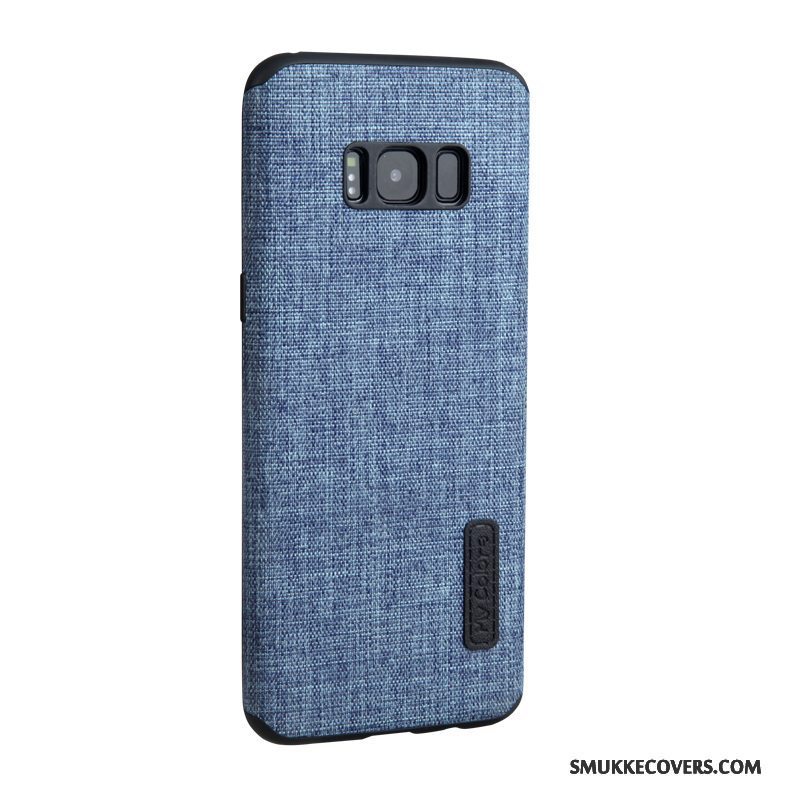 Etui Samsung Galaxy S8 Tasker Anti-fald Telefon, Cover Samsung Galaxy S8 Blød Klud Mørkeblå