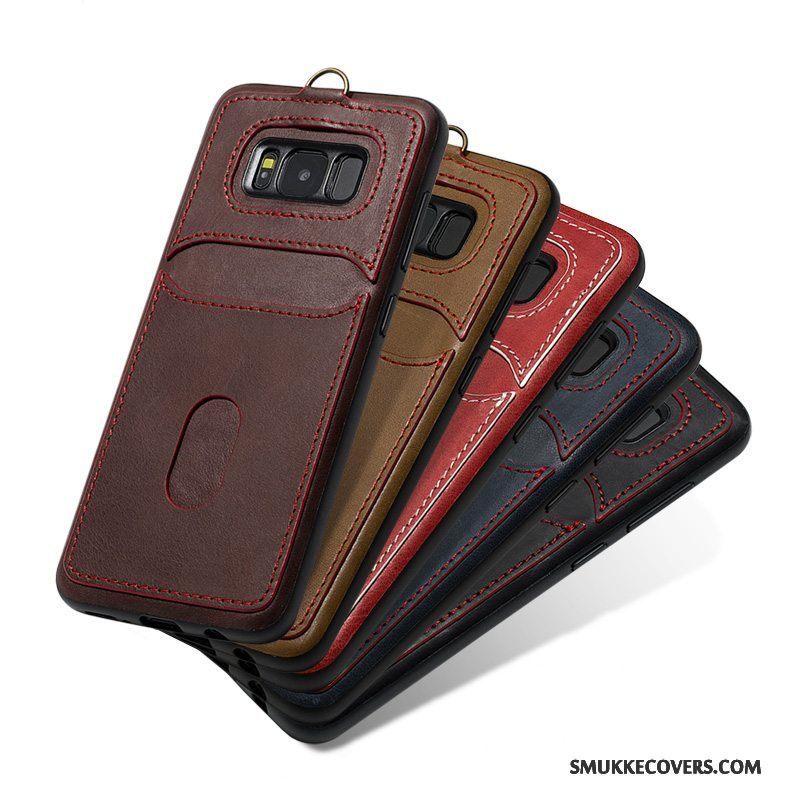 Etui Samsung Galaxy S8 Tasker Telefonbagdæksel, Cover Samsung Galaxy S8 Læder