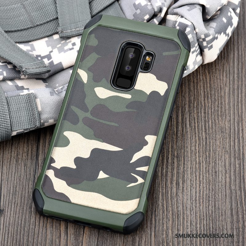 Etui Samsung Galaxy S9+ Beskyttelse Camouflage Telefon, Cover Samsung Galaxy S9+ Tasker Blå Grøn