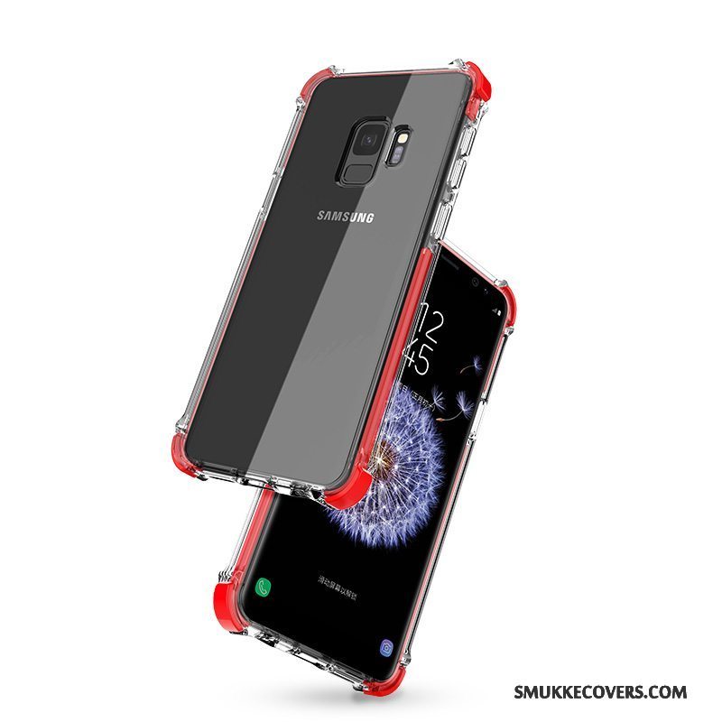 Etui Samsung Galaxy S9 Beskyttelse Ny Gennemsigtig, Cover Samsung Galaxy S9 Tasker Telefonrød