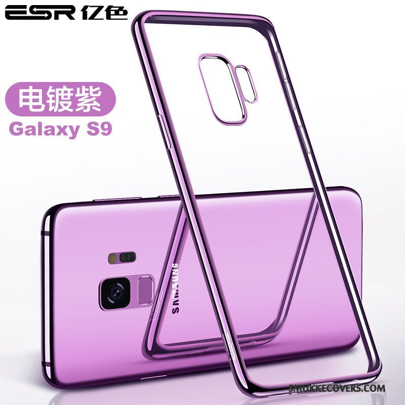 Etui Samsung Galaxy S9 Beskyttelse Tynd Telefon, Cover Samsung Galaxy S9 Tasker Gennemsigtig Lilla