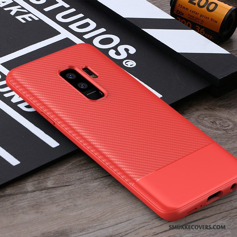 Etui Samsung Galaxy S9+ Blød Anti-fald Telefon, Cover Samsung Galaxy S9+ Tasker Trend Rød