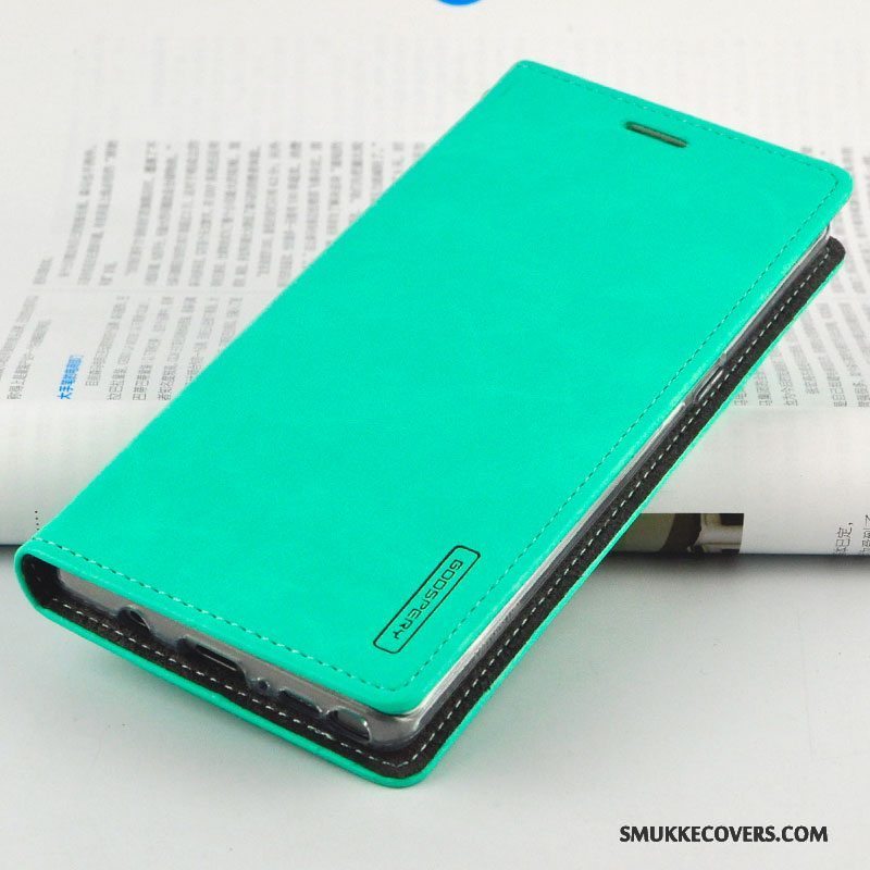 Etui Samsung Galaxy S9 Blød Tynd Telefon, Cover Samsung Galaxy S9 Læder Grøn