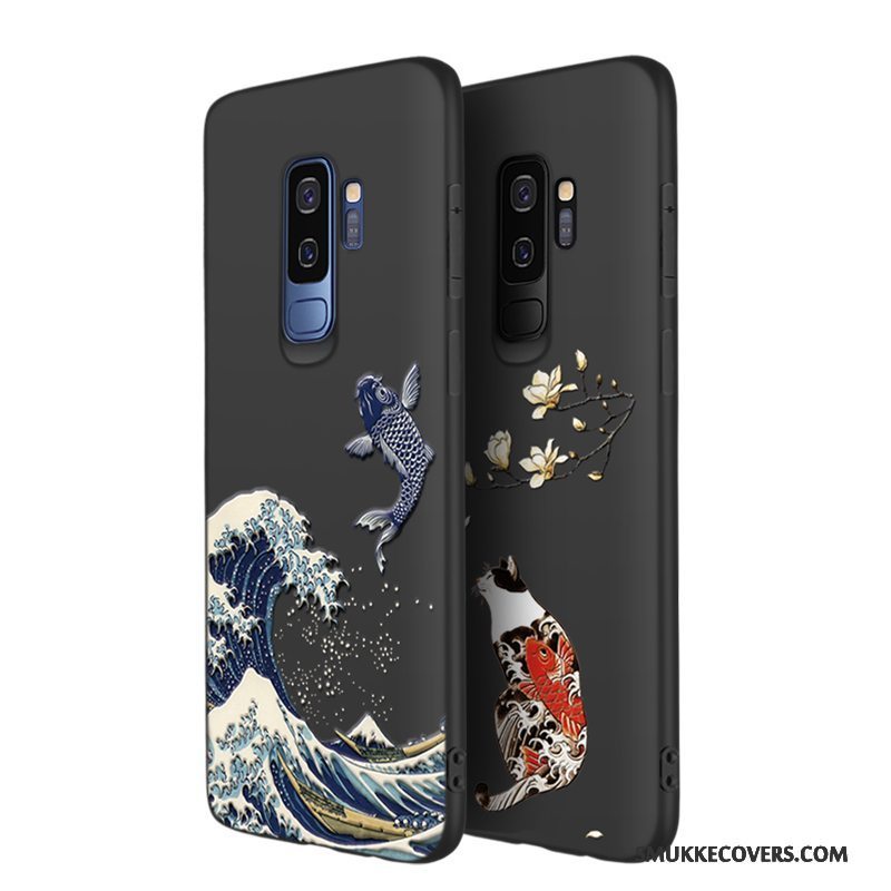 Etui Samsung Galaxy S9+ Kreativ Af Personlighed Telefon, Cover Samsung Galaxy S9+ Blød Sort Nubuck