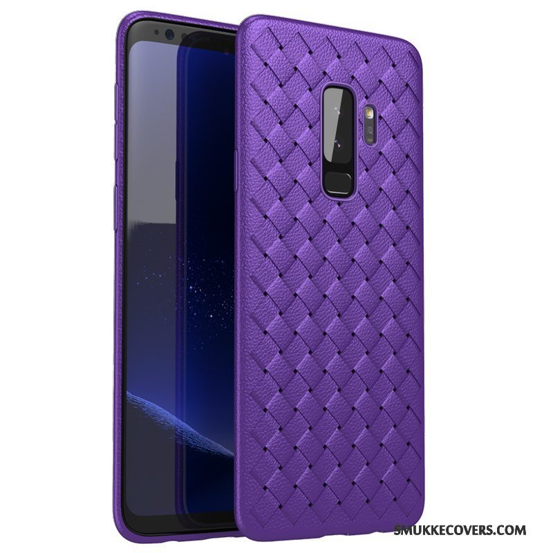 Etui Samsung Galaxy S9+ Læder Strikkede Anti-fald, Cover Samsung Galaxy S9+ Beskyttelse Af Personlighed Trend