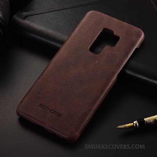 Etui Samsung Galaxy S9 Læder Telefonføle, Cover Samsung Galaxy S9 Beskyttelse Nubuck Tynd