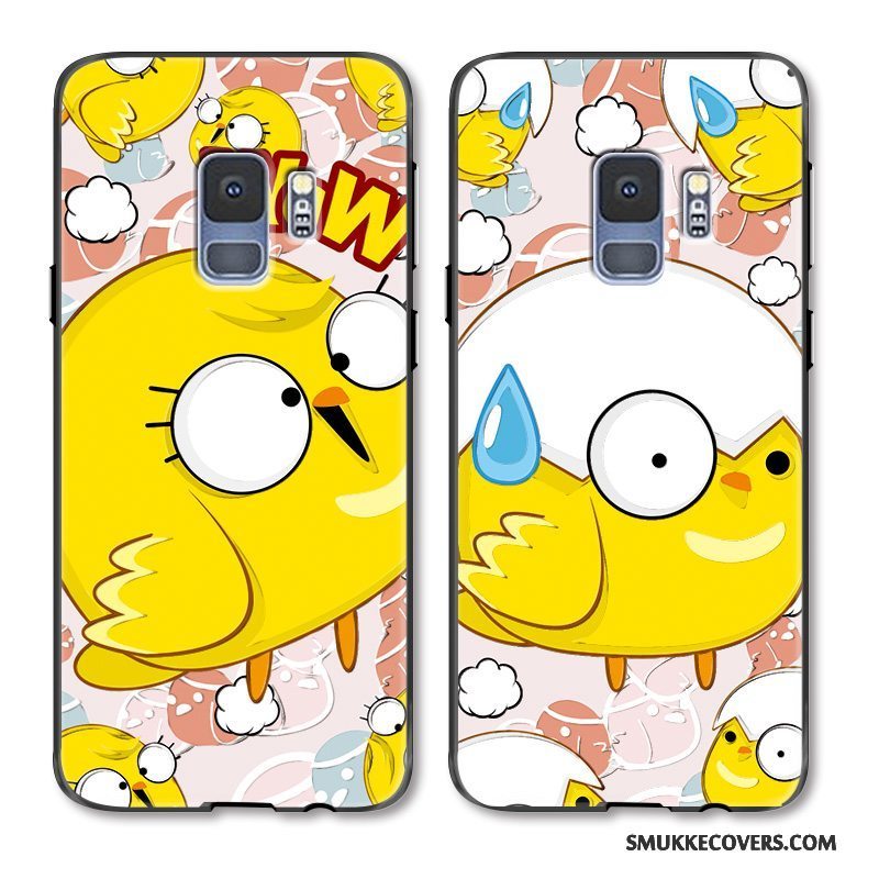 Etui Samsung Galaxy S9+ Malet Gul Telefon, Cover Samsung Galaxy S9+ Cartoon Kylling Hængende Ornamenter