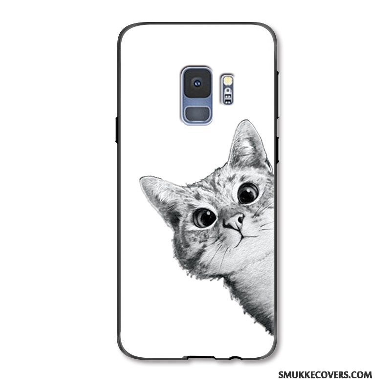 Etui Samsung Galaxy S9 Malet Telefonhængende Ornamenter, Cover Samsung Galaxy S9 Relief Kat Cow