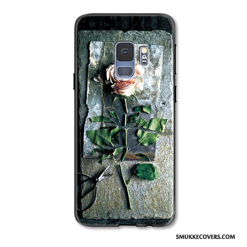 Etui Samsung Galaxy S9 Relief Hængende Ornamenter Vind, Cover Samsung Galaxy S9 Beskyttelse Telefongrøn