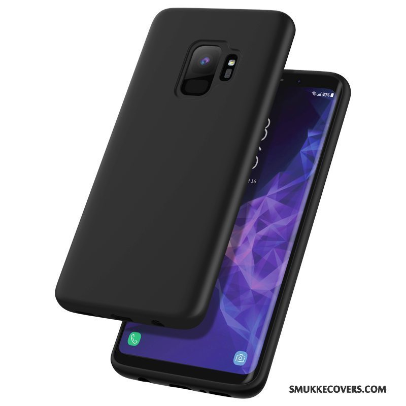 Etui Samsung Galaxy S9+ Silikone Anti-fald Sort, Cover Samsung Galaxy S9+ Beskyttelse Tynd Telefon