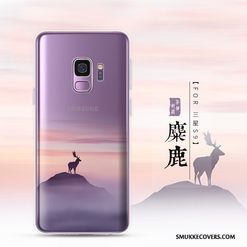 Etui Samsung Galaxy S9 Silikone Gennemsigtig Scenery, Cover Samsung Galaxy S9 Kreativ Anti-fald Telefon