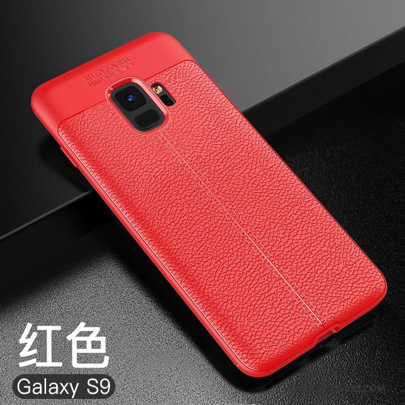 Etui Samsung Galaxy S9 Silikone Rød Telefon, Cover Samsung Galaxy S9 Tasker Ny Nubuck