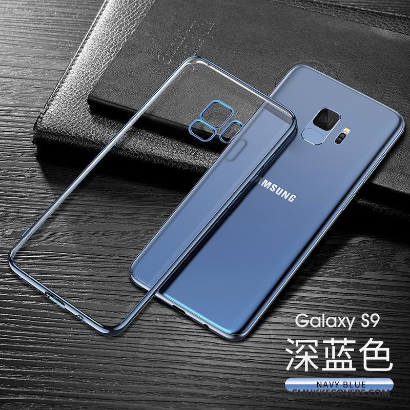 Etui Samsung Galaxy S9 Tasker Anti-fald Mørkeblå, Cover Samsung Galaxy S9 Beskyttelse Tynd Gennemsigtig