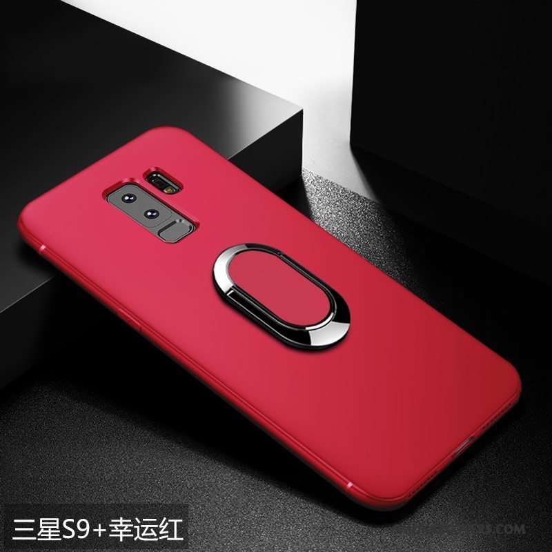 Etui Samsung Galaxy S9+ Tasker Anti-fald Rød, Cover Samsung Galaxy S9+ Beskyttelse Nubuck Telefon