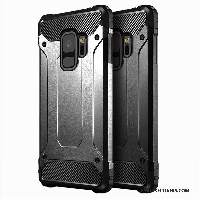 Etui Samsung Galaxy S9+ Tasker Anti-fald Sølv, Cover Samsung Galaxy S9+ Silikone Hård Telefon