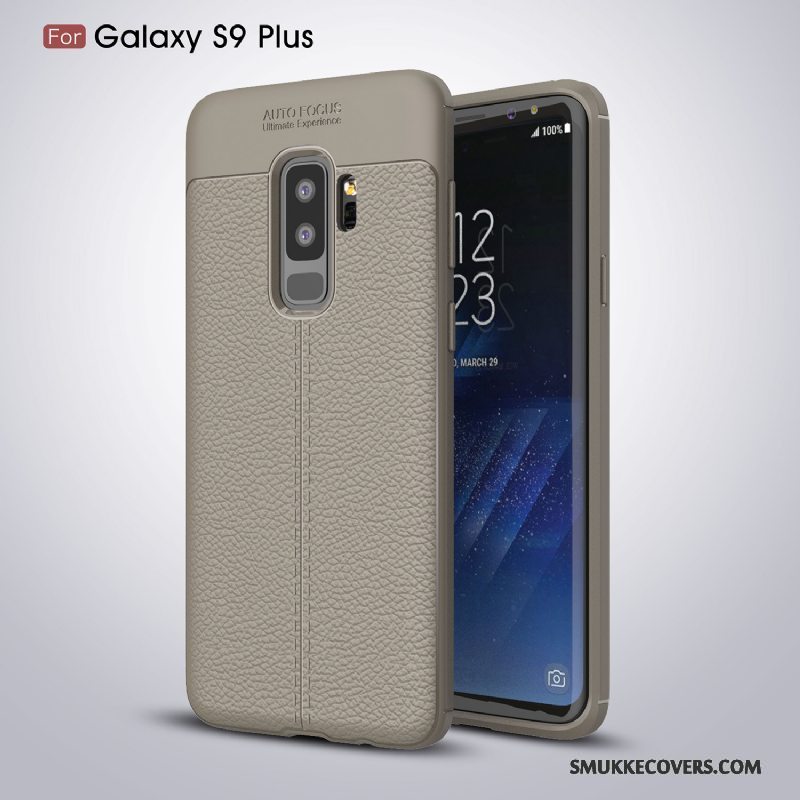 Etui Samsung Galaxy S9+ Tasker Grå Telefon, Cover Samsung Galaxy S9+ Blød Anti-fald Simple