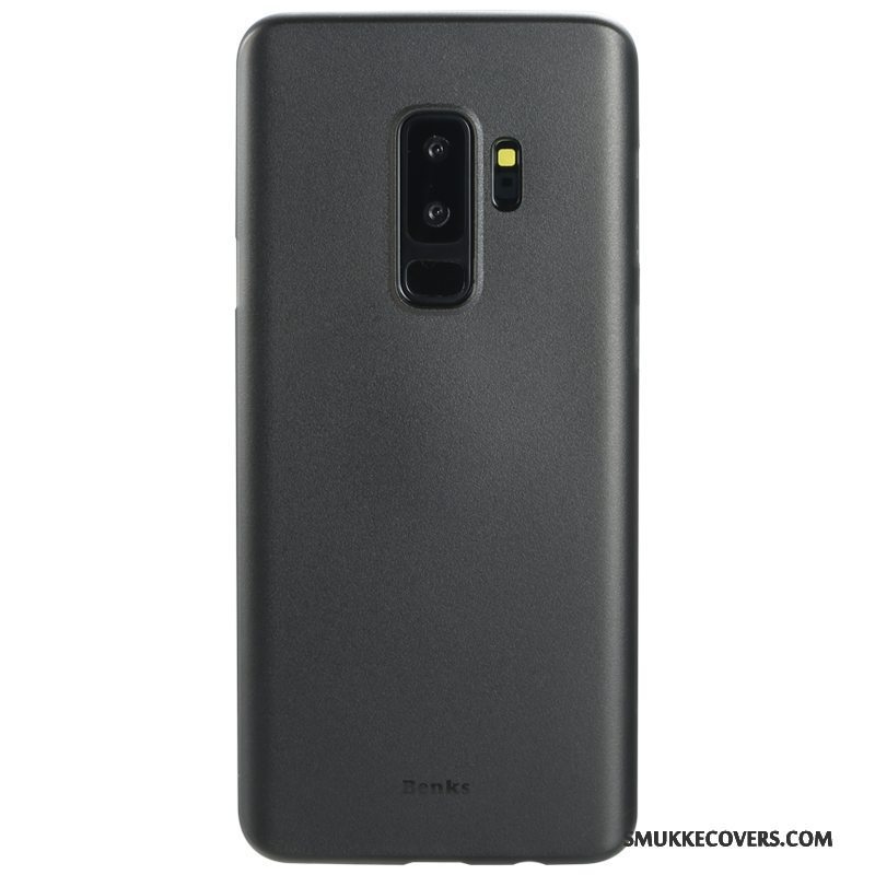 Etui Samsung Galaxy S9+ Tasker Telefonsort, Cover Samsung Galaxy S9+ Beskyttelse Anti-fald Gennemsigtig