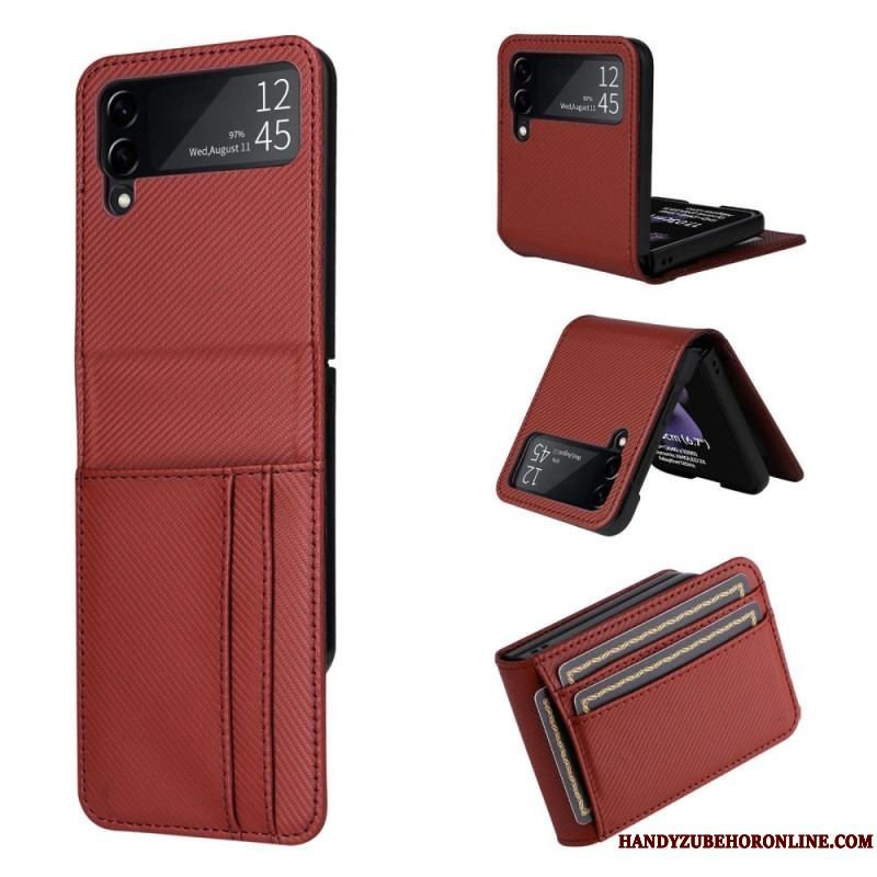 Etui Samsung Galaxy Z Flip 4 Flip Cover Retro Kortholder I Lædereffekt