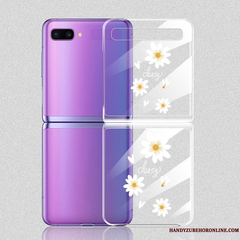 Etui Samsung Z Flip Mode Telefongennemsigtig, Cover Samsung Z Flip Beskyttelse Hård Blomster