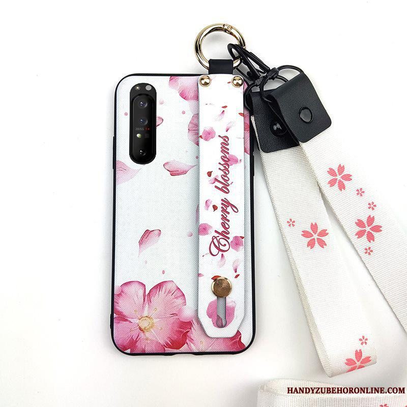 Etui Sony Xperia 1 Ii Blød Blomster Telefon, Cover Sony Xperia 1 Ii Kreativ Lyserød Cherry