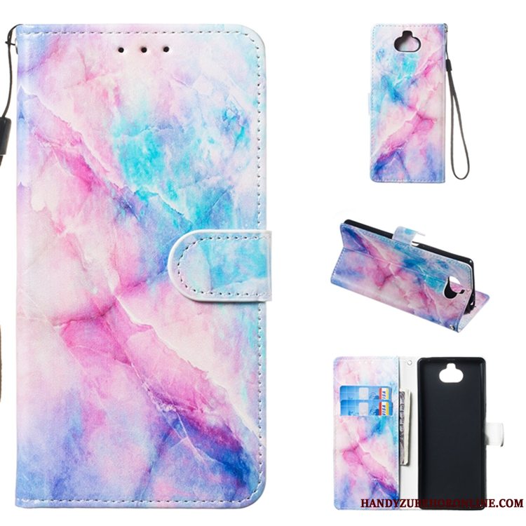 Etui Sony Xperia 10 Læder Anti-fald Telefon, Cover Sony Xperia 10 Farve